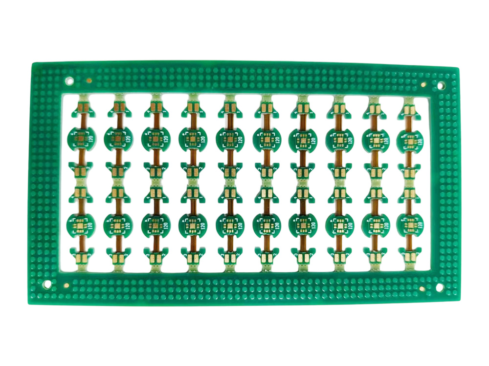 Rigid-flexible board：Hard board 2-layers-0.8mm+2-layers FPC-0.1mm